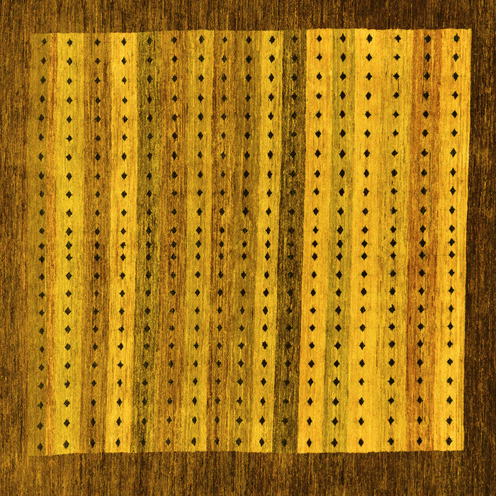 Square Abstract Yellow Modern Rug, abs237yw