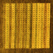 Square Abstract Yellow Modern Rug, abs237yw