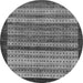 Round Abstract Gray Modern Rug, abs237gry