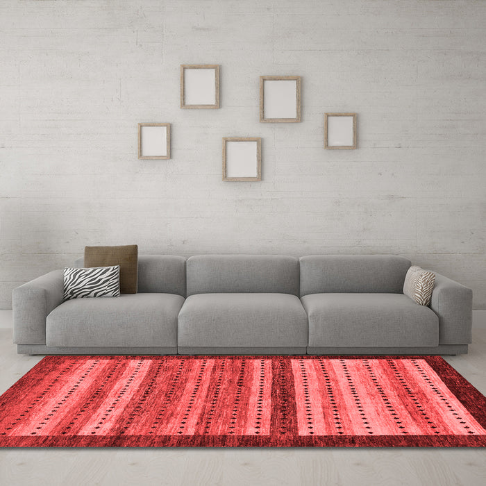 Modern Red Washable Rugs