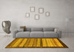 Machine Washable Abstract Yellow Modern Rug in a Living Room, wshabs237yw