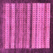 Square Machine Washable Abstract Purple Modern Area Rugs, wshabs237pur