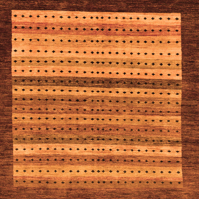 Square Abstract Orange Modern Rug, abs237org