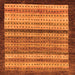 Square Abstract Orange Modern Rug, abs237org