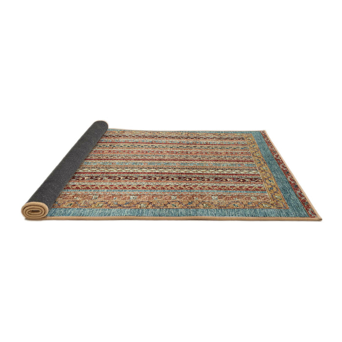 Sideview of Abstract Gold Brown Modern Rug, abs2380