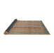 Sideview of Abstract Gold Brown Modern Rug, abs2380