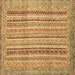 Square Abstract Brown Modern Rug, abs2380brn