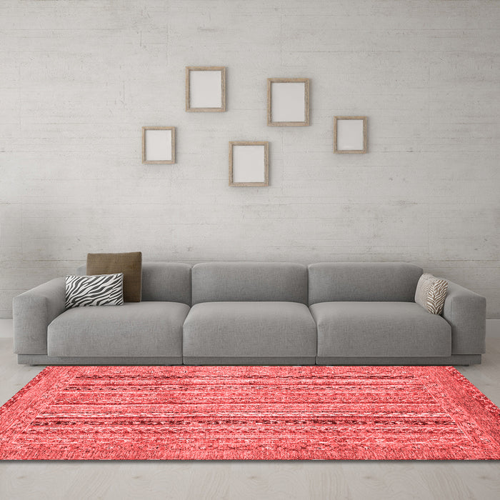 Modern Red Washable Rugs