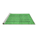 Sideview of Machine Washable Abstract Emerald Green Modern Area Rugs, wshabs2380emgrn