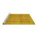 Sideview of Machine Washable Abstract Yellow Modern Rug, wshabs2380yw