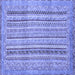 Square Abstract Blue Modern Rug, abs2380blu