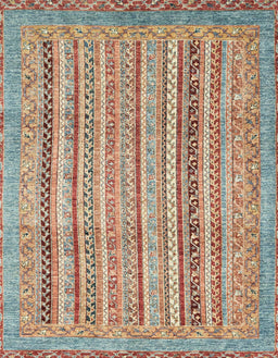 Abstract Gold Brown Modern Rug, abs2380