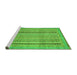 Sideview of Machine Washable Abstract Green Modern Area Rugs, wshabs2380grn