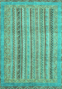 Abstract Turquoise Modern Rug, abs2380turq