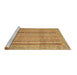 Sideview of Machine Washable Abstract Brown Modern Rug, wshabs2380brn