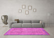 Machine Washable Abstract Pink Modern Rug in a Living Room, wshabs2380pnk