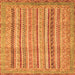 Square Abstract Orange Modern Rug, abs2380org