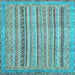 Square Abstract Light Blue Modern Rug, abs2380lblu