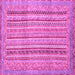 Square Machine Washable Abstract Pink Modern Rug, wshabs2380pnk