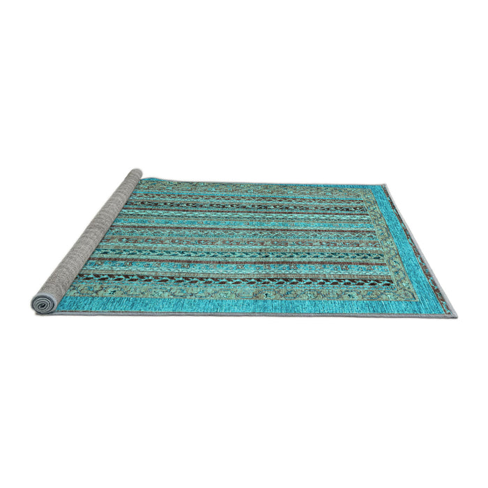 Sideview of Machine Washable Abstract Light Blue Modern Rug, wshabs2380lblu