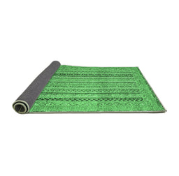 Sideview of Abstract Emerald Green Modern Rug, abs2380emgrn