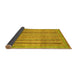 Sideview of Abstract Yellow Modern Rug, abs2380yw