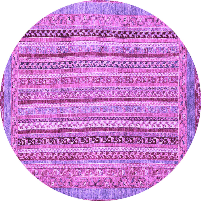 Round Abstract Purple Modern Rug, abs2380pur