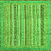 Square Machine Washable Abstract Green Modern Area Rugs, wshabs2380grn