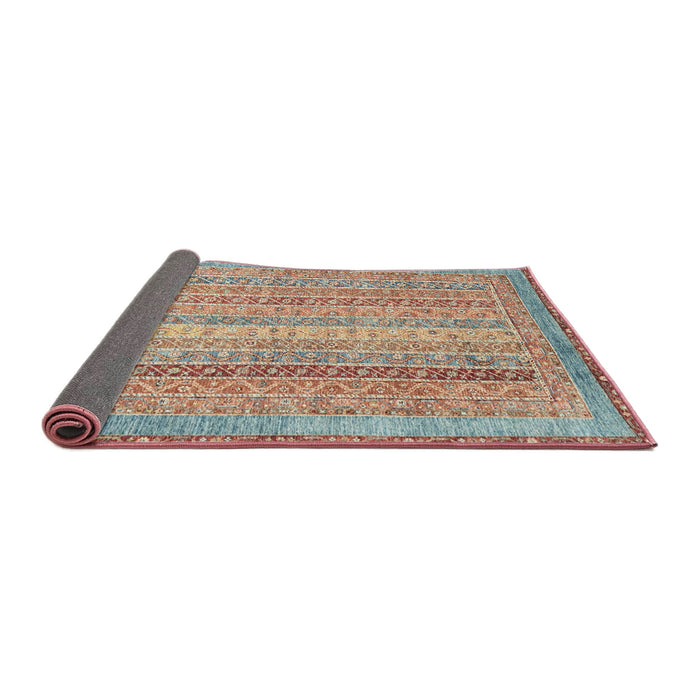 Sideview of Abstract Rust Pink Modern Rug, abs2381