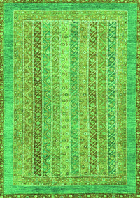 Abstract Green Modern Rug, abs2381grn