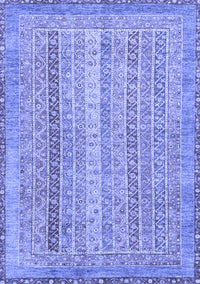 Abstract Blue Modern Rug, abs2381blu