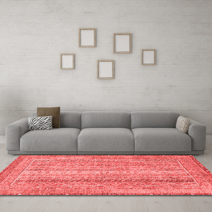 Modern Red Washable Rugs