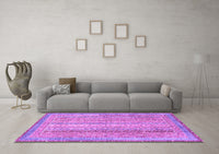 Machine Washable Abstract Purple Modern Rug, wshabs2381pur