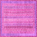 Square Abstract Pink Modern Rug, abs2381pnk