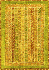 Abstract Yellow Modern Rug, abs2381yw