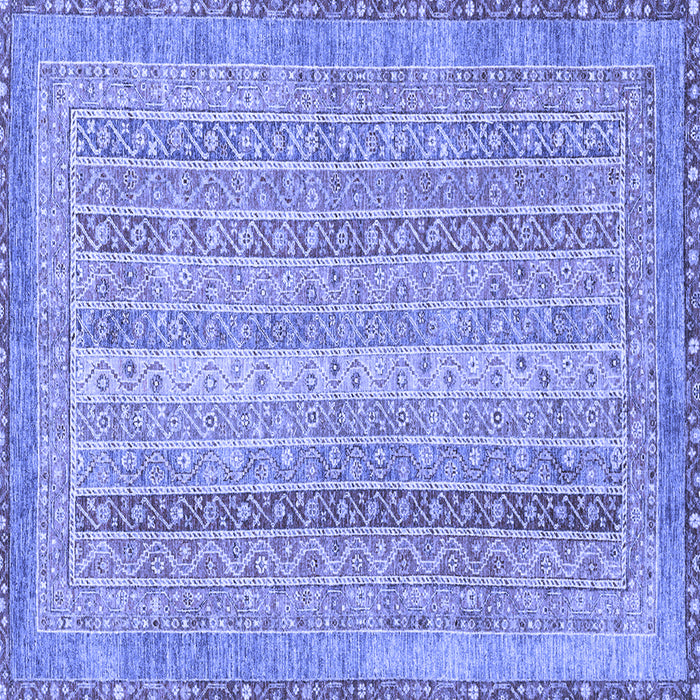 Square Abstract Blue Modern Rug, abs2381blu