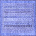 Square Abstract Blue Modern Rug, abs2381blu