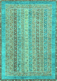 Abstract Turquoise Modern Rug, abs2381turq