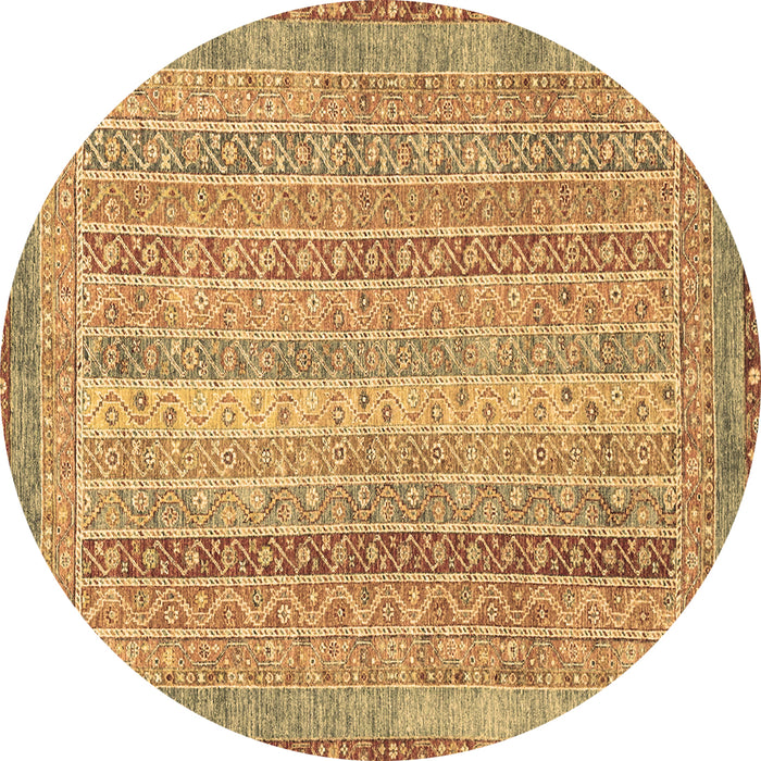 Round Machine Washable Abstract Brown Modern Rug, wshabs2381brn