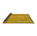 Sideview of Abstract Yellow Modern Rug, abs2381yw