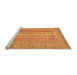 Sideview of Machine Washable Abstract Orange Modern Area Rugs, wshabs2381org