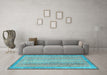 Machine Washable Abstract Light Blue Modern Rug in a Living Room, wshabs2381lblu