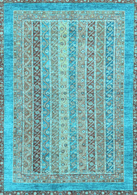 Abstract Light Blue Modern Rug, abs2381lblu