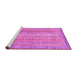 Sideview of Machine Washable Abstract Pink Modern Rug, wshabs2381pnk