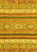 Abstract Yellow Modern Rug, abs2382yw