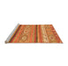 Sideview of Machine Washable Abstract Orange Modern Area Rugs, wshabs2382org