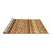 Sideview of Machine Washable Abstract Brown Modern Rug, wshabs2382brn