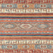 Square Abstract Chestnut Red Modern Rug, abs2382