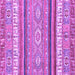 Square Machine Washable Abstract Purple Modern Area Rugs, wshabs2382pur