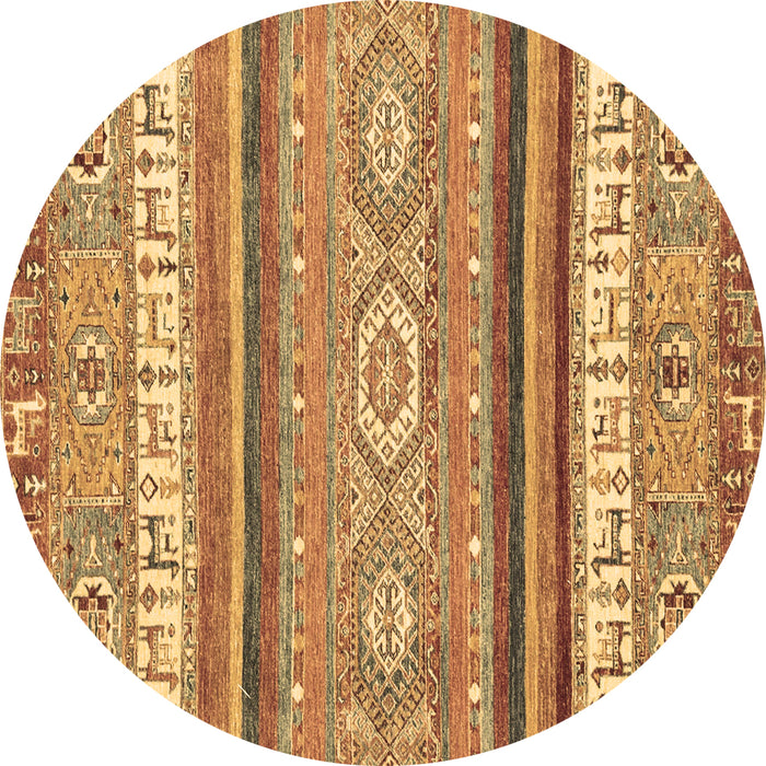 Round Machine Washable Abstract Brown Modern Rug, wshabs2382brn